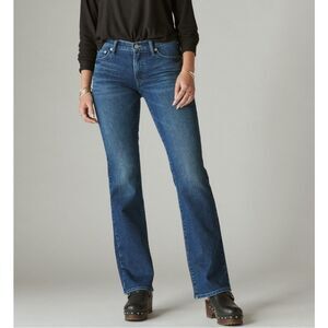 Lucky brand mid rise darker wash sweet boot cut jeans size 8 or 29